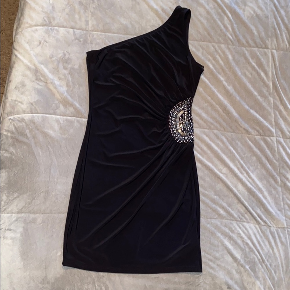 Little Black Dress One Shoulder Strap